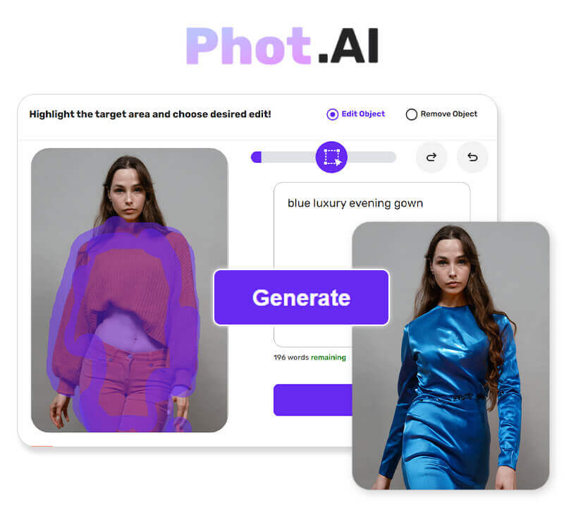 site phot.ai para editar roupas em fotos