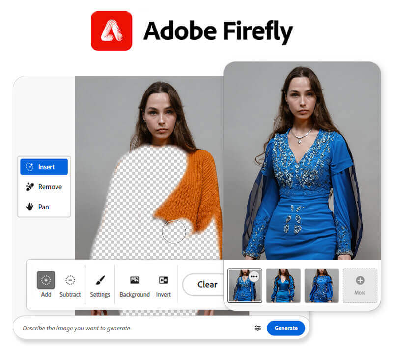 adobe firefly preenchimento generativo para roupas