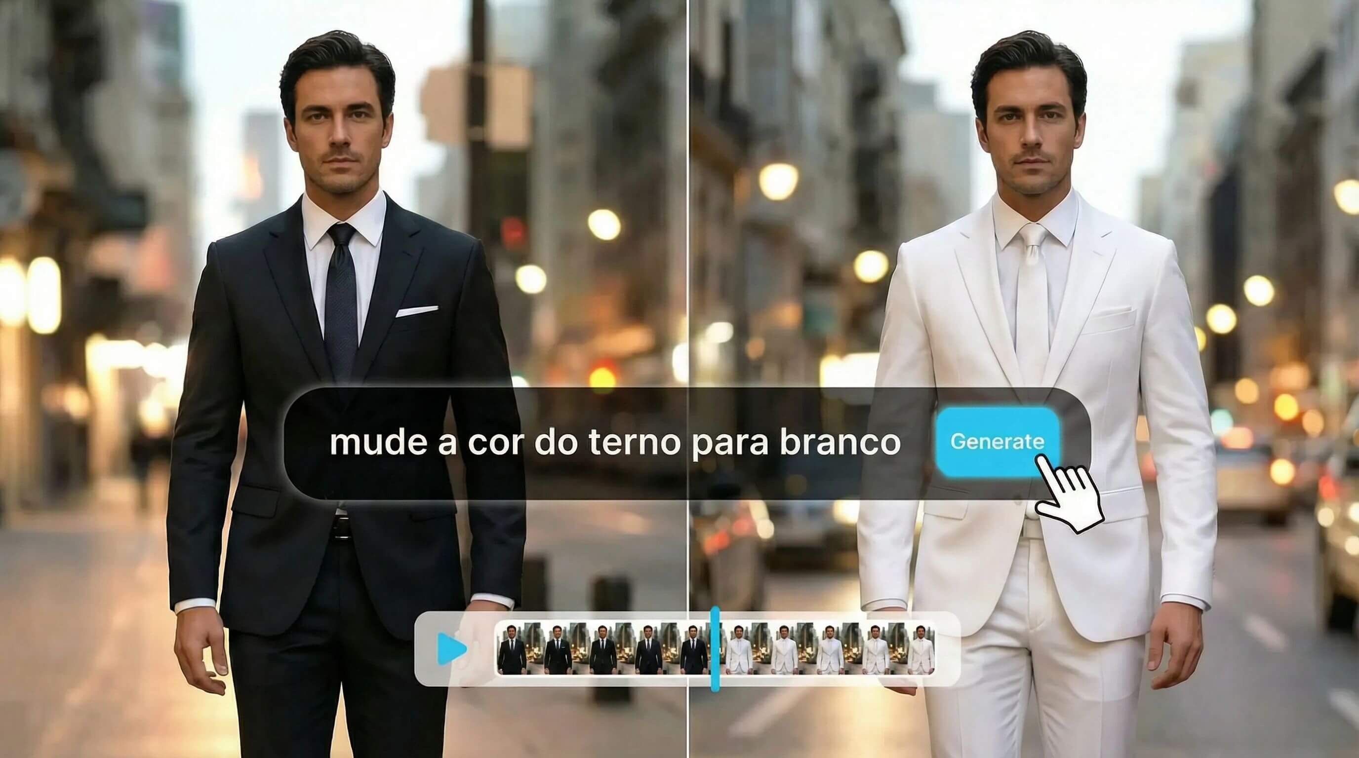 Comparação de ferramentas de vídeo IA mostrando diferentes estilos de transformação