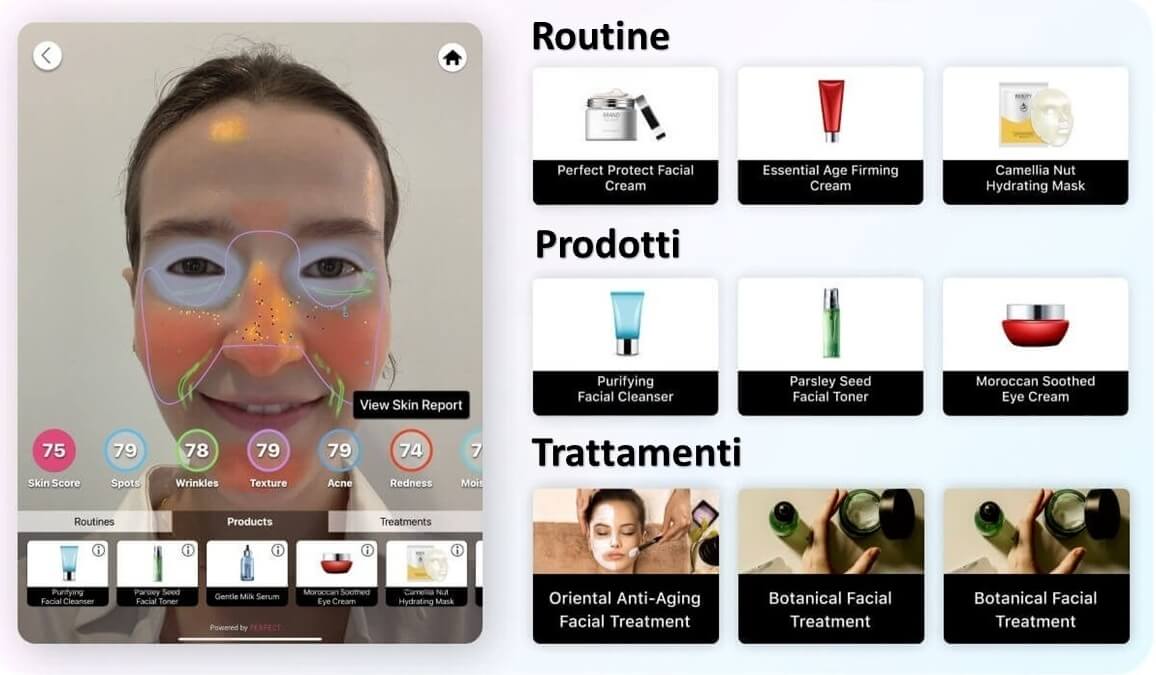 Analisi della pelle del viso AI