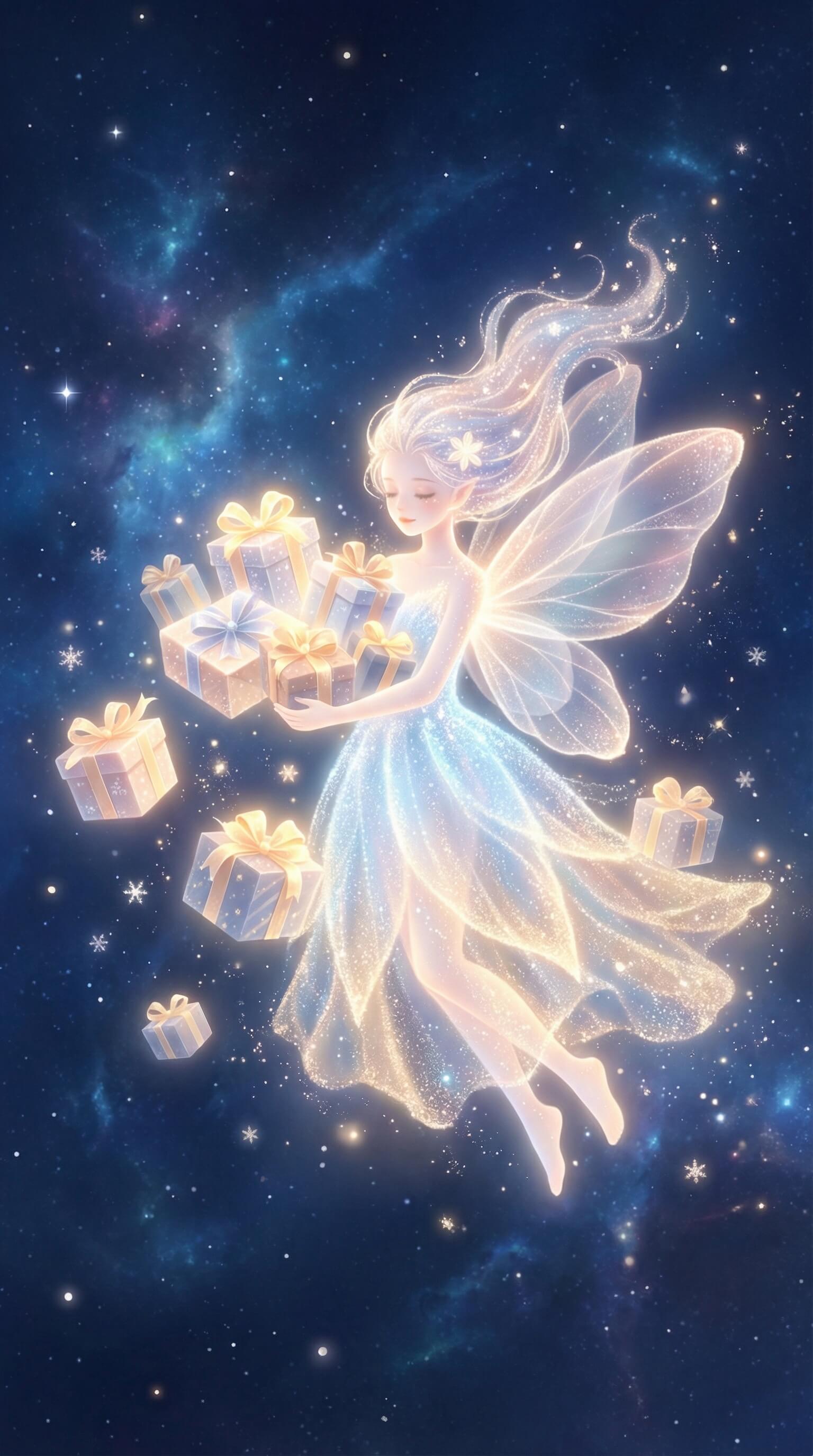 聖誕快樂圖範本五：聖誕仙子