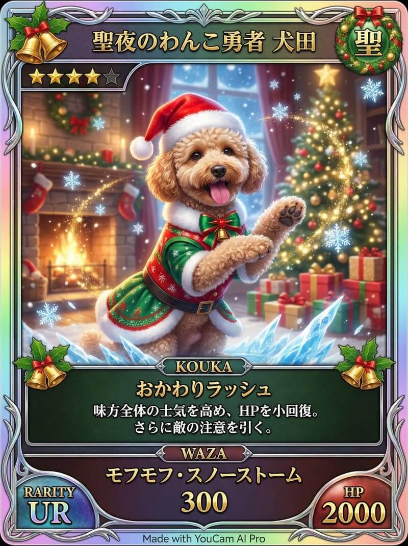 クリスマス限定特別ペットカード