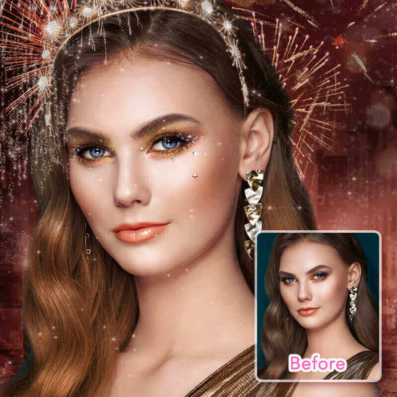 Dieser YouCam Makeup Silvester-Look ist purer Glamour!!