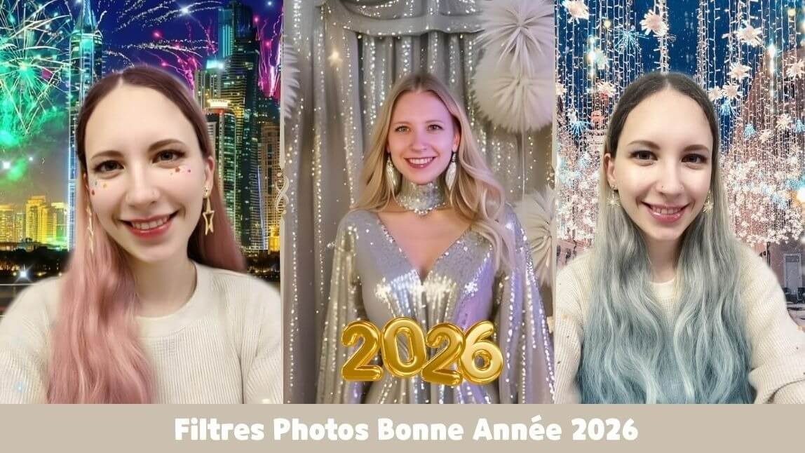 Ajoutez des filtres de nouvelle année à vos photos pour votre montage photo Nouvel An 2025