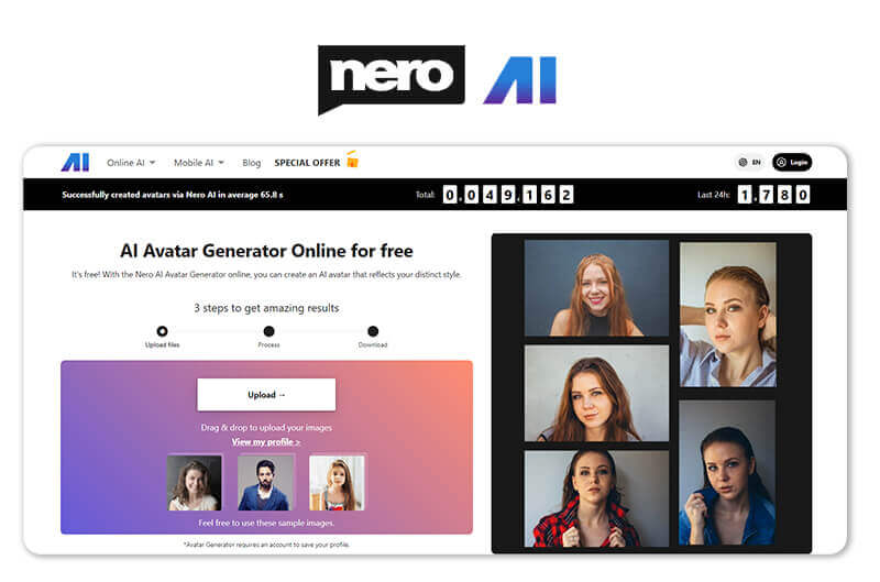 Createur d'avatar en ligne- Nero AI: Creer un avatar unique