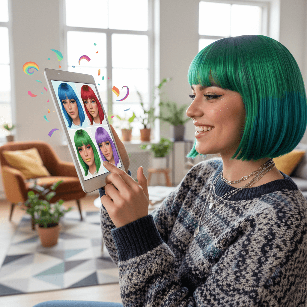 Zeigt das interaktive und realistische Erlebnis von KI-gestütztem Virtual Try-on