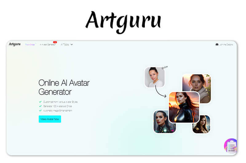Createur d'avatar en ligne- Artguru: pour créer un avatar artistique