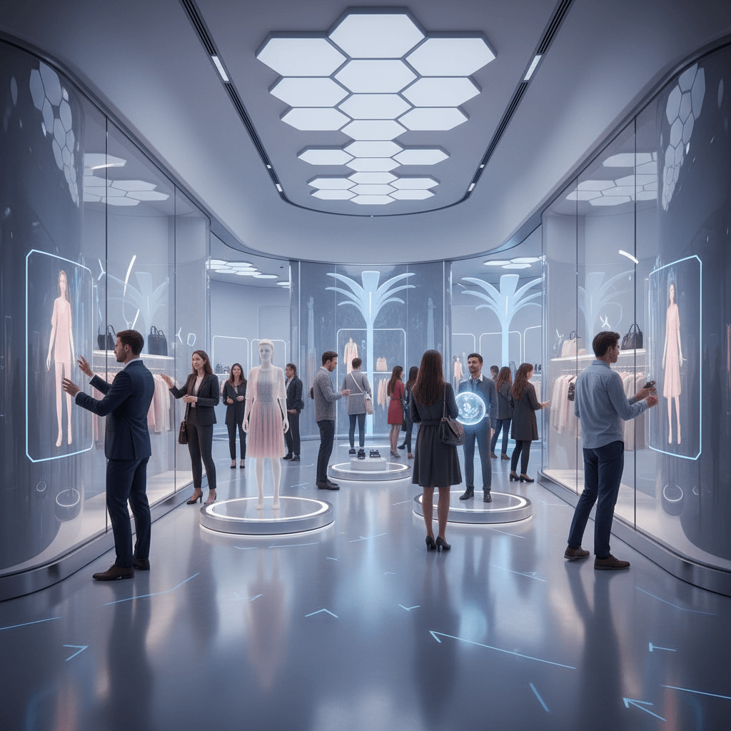 Zeigt ein KI-gestütztes Einkaufserlebnis und veranschaulicht die transformative Wirkung auf Customer Journeys