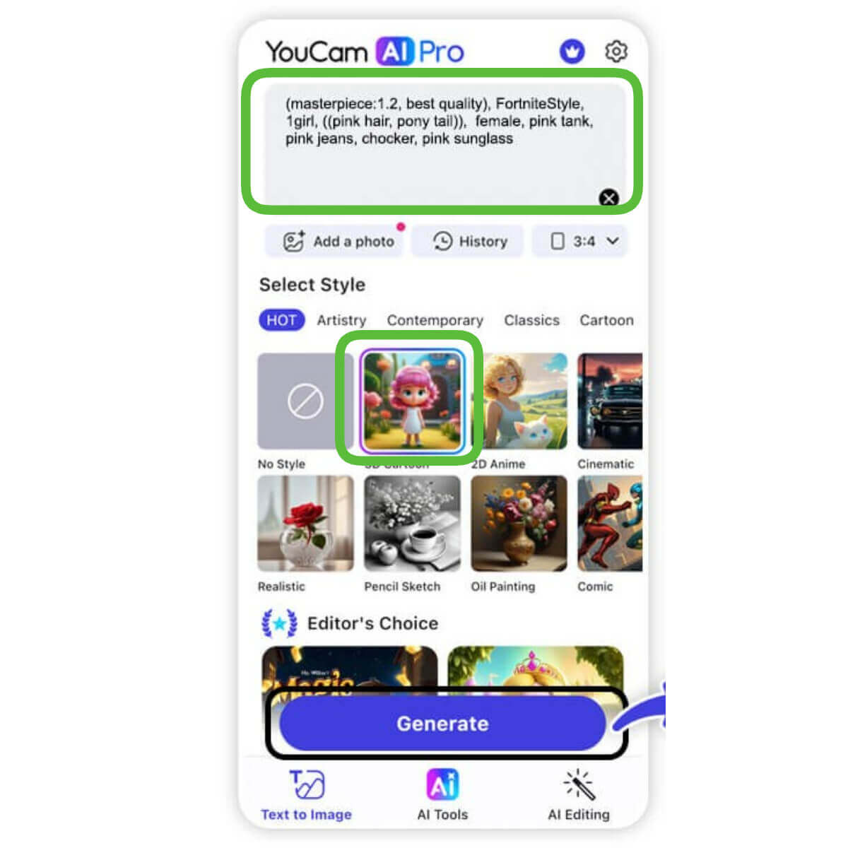 Enter Your Prompt to Make Fortnite Character