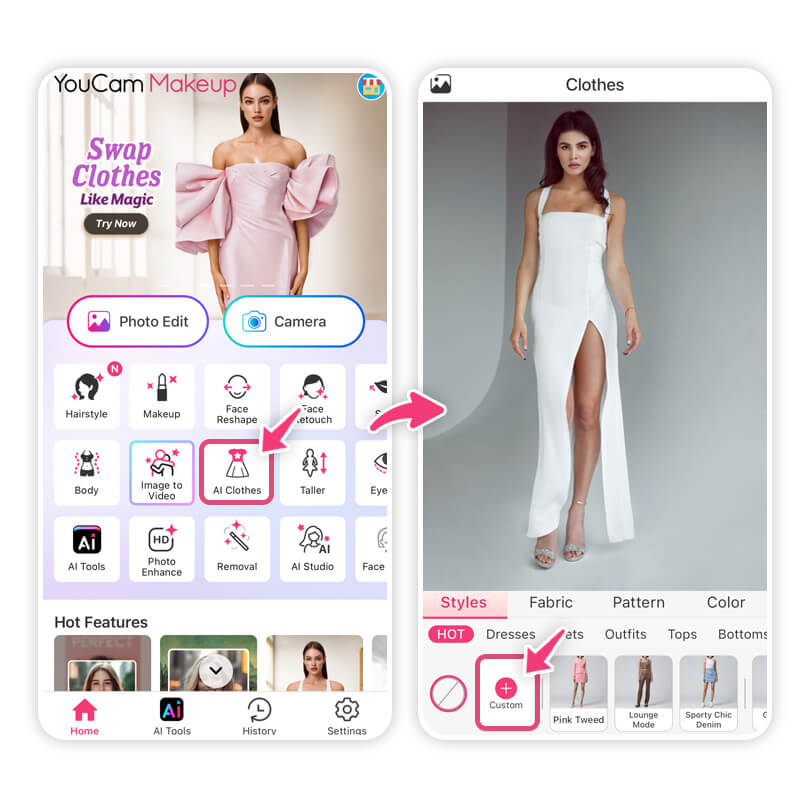 Upload Your Picture and Customize Your Outfit with a Reference Photo Virtually on YouCam Makeup