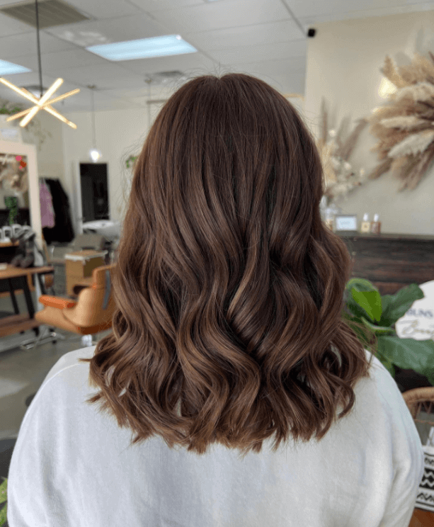 Espressobraune Haare im Winter