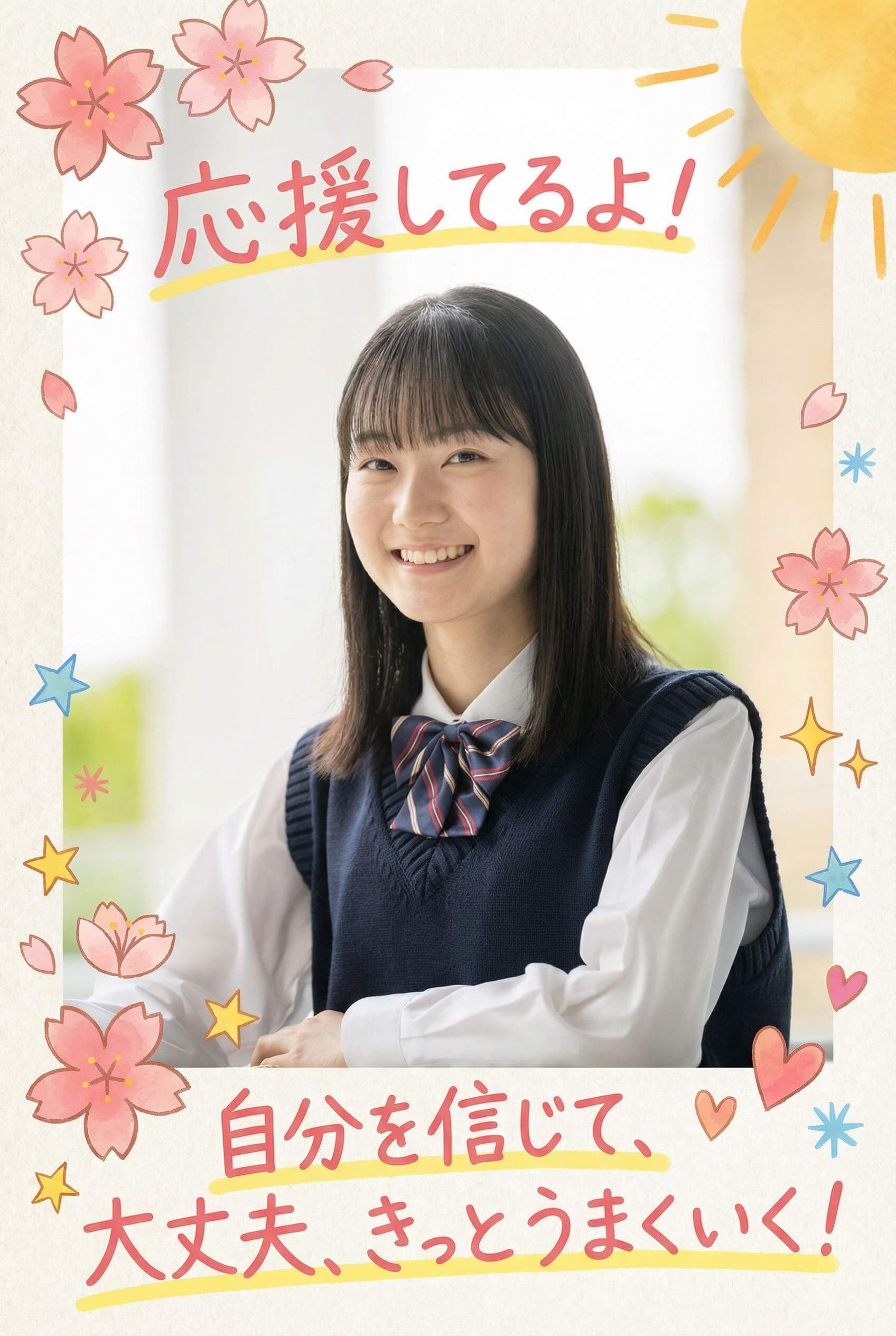 写真入りのメッセージカード