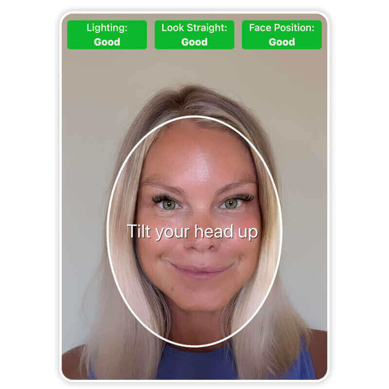 Exemplo de foto ideal para teste de cabelo virtual: rosto de frente e iluminado.