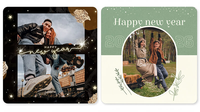Couple’s New Year Photo Cards