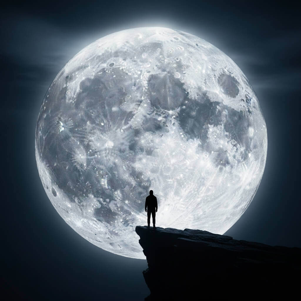 Moon Silhouette Scene Moon Silhouette Scene