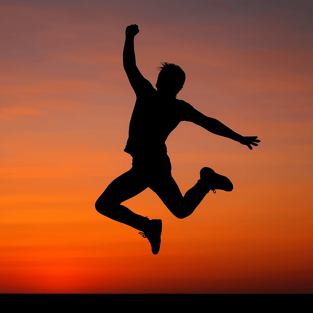 Sunset Jump Silhouette Sunset Jump Silhouette