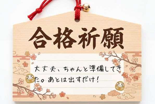絵馬風の受験メッセージカード
