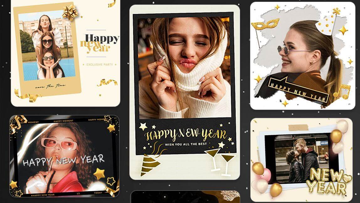 Add happy new year to photo to get happy new year 2025 images