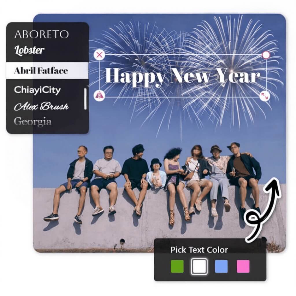 Add Happy New Year Text