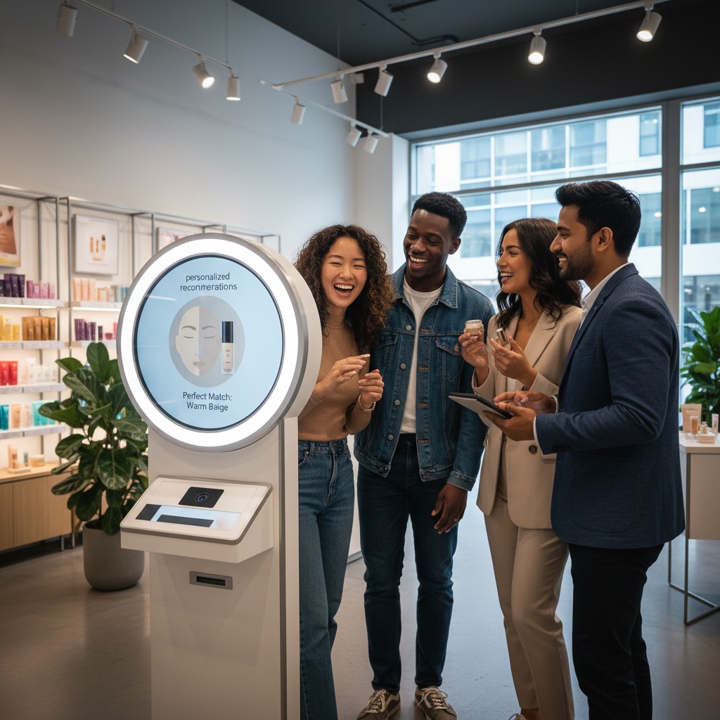 retail setting, diverse users, positive interaction, AI in-store