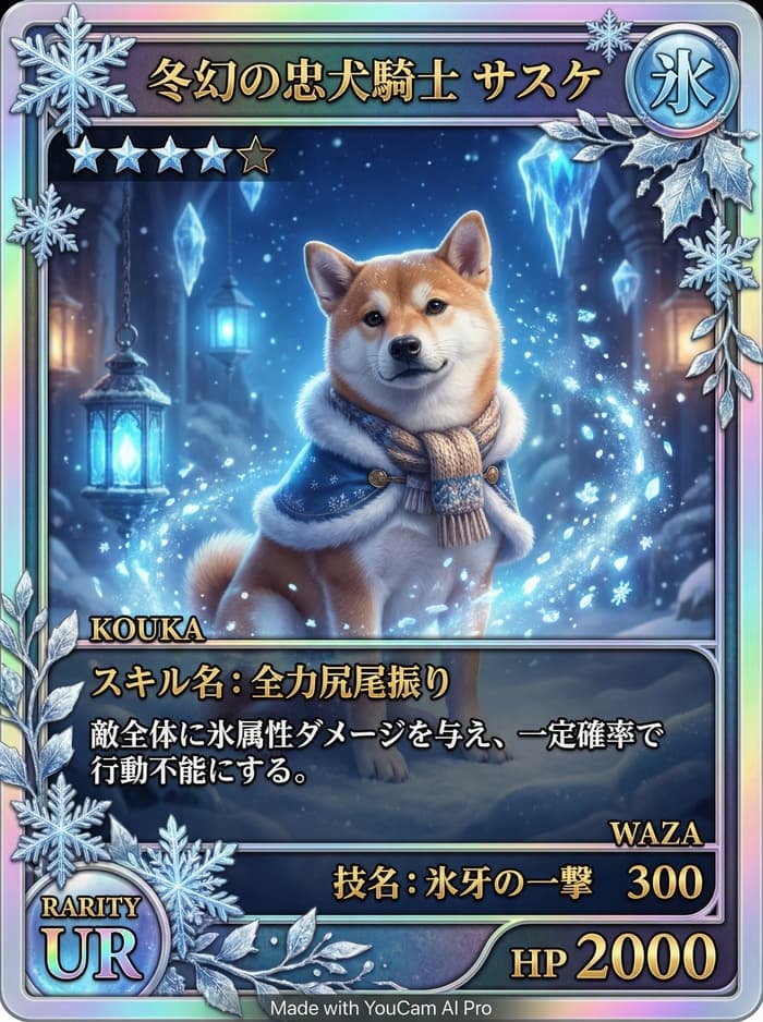 冬バージョンペットカード 冬バージョンペットカード