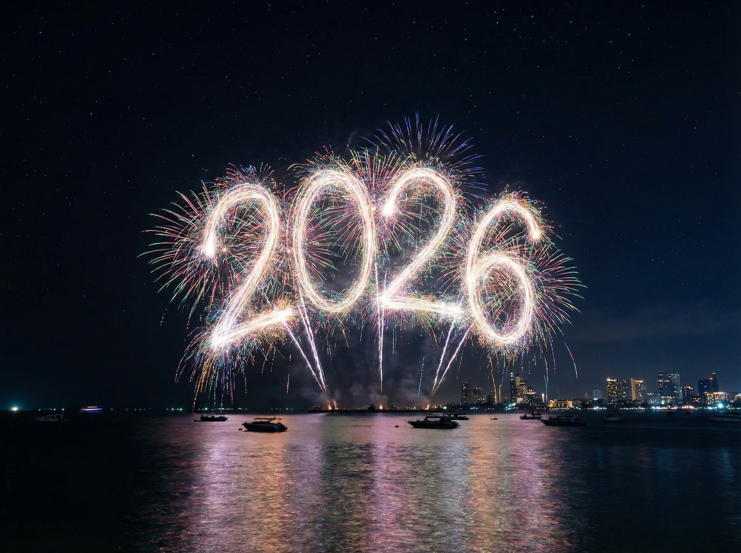 Magical Image of 2026 Fireworks for New Year's Eve, created with Text 2 Image Generator.