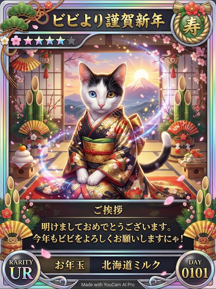 ペットカード風新年のご挨拶