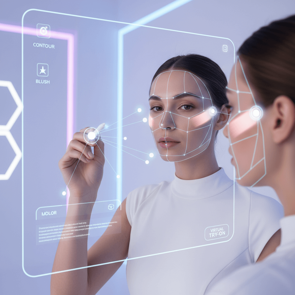 Técnicas de aplicación de maquillaje para un rostro alargado.