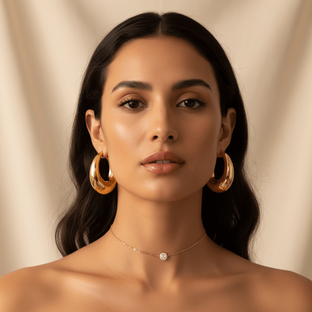 Joyas que favorecen a un rostro alargado.