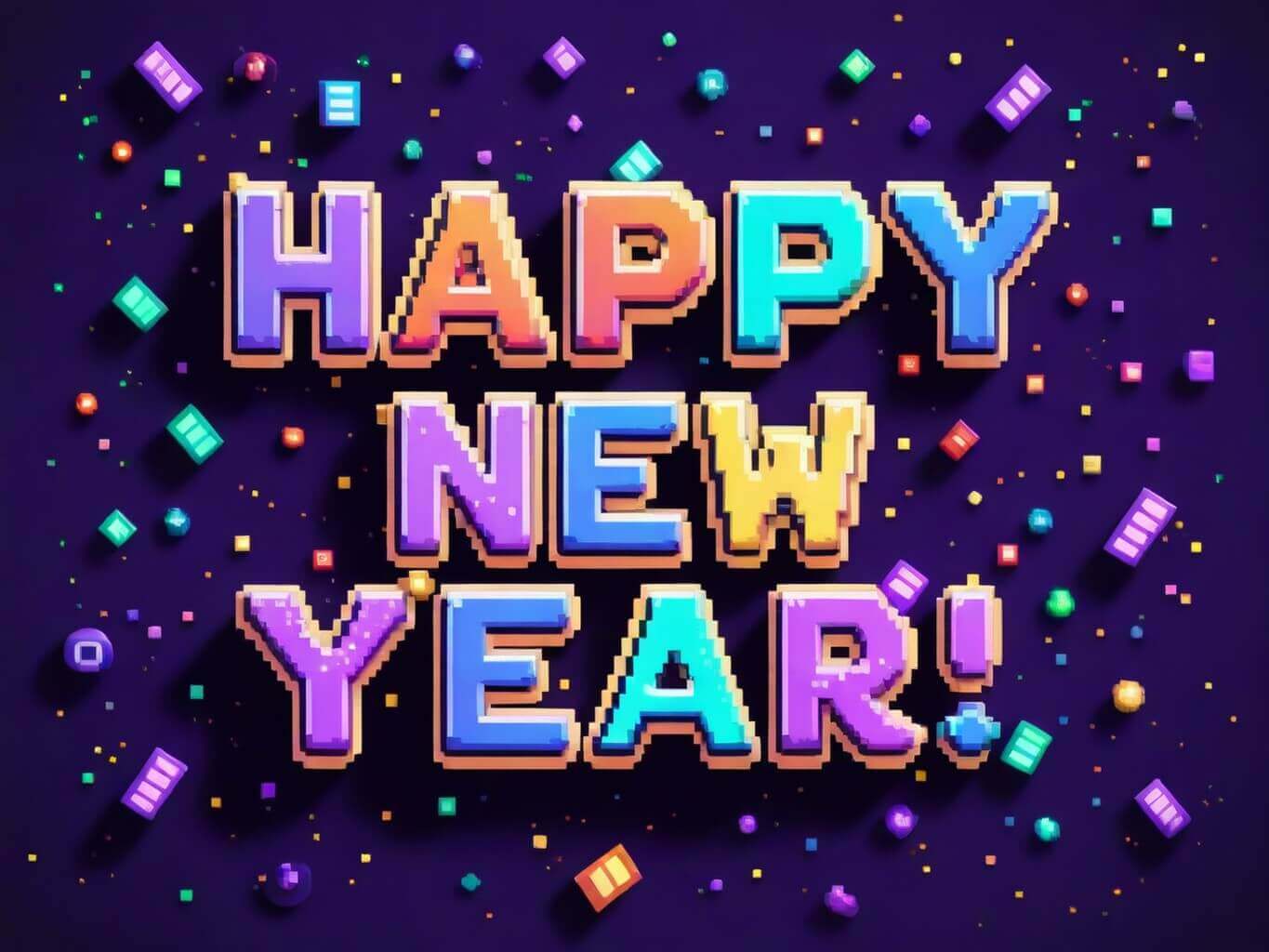 Modelo de cartão de ano novo