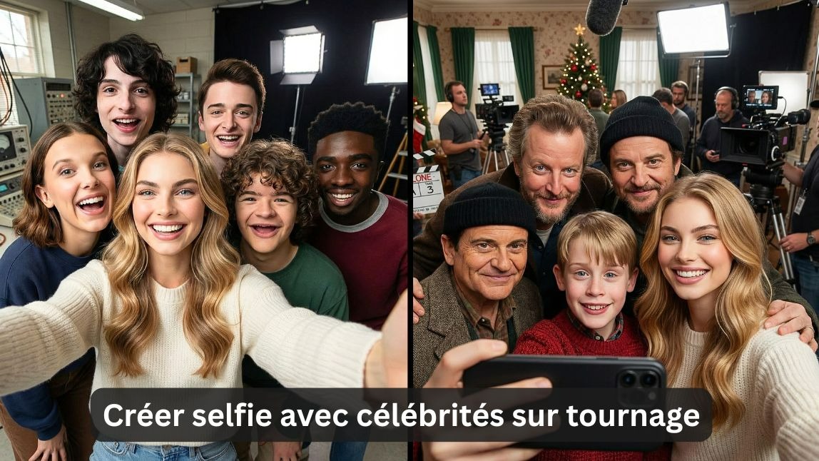 Behind the scene trend : créer une photo de groupe avec célébrités via IA
