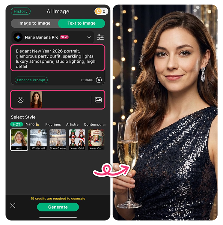 Enter a 2026 New Year AI Prompt