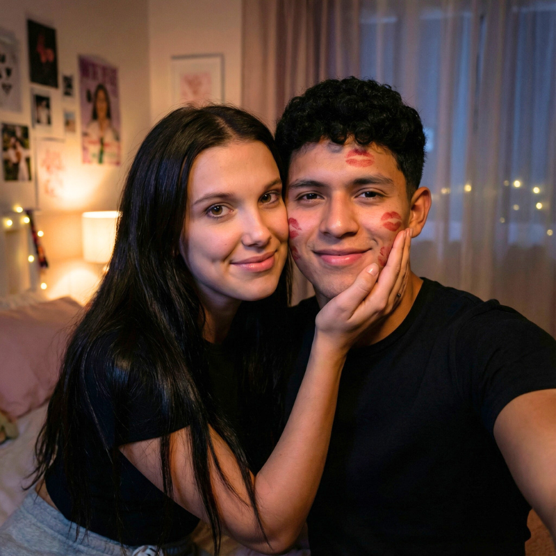 Images selfie IA avec Milli Bobby Brown Eleven Stranger Things