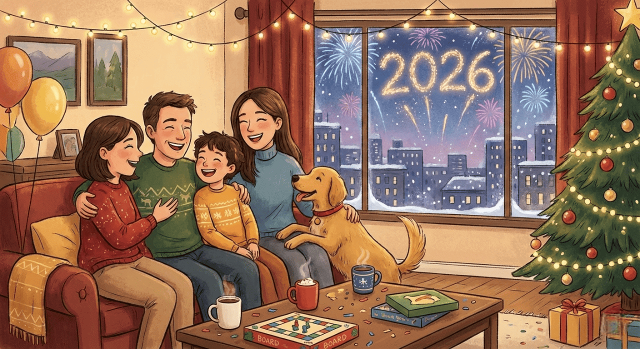 Family Celebration Illustration