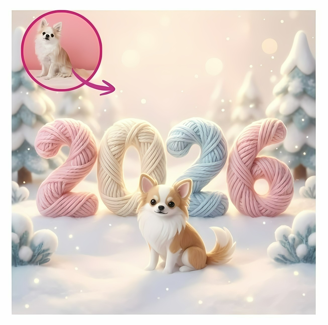 萌版寵物元旦圖案 萌版寵物元旦圖案