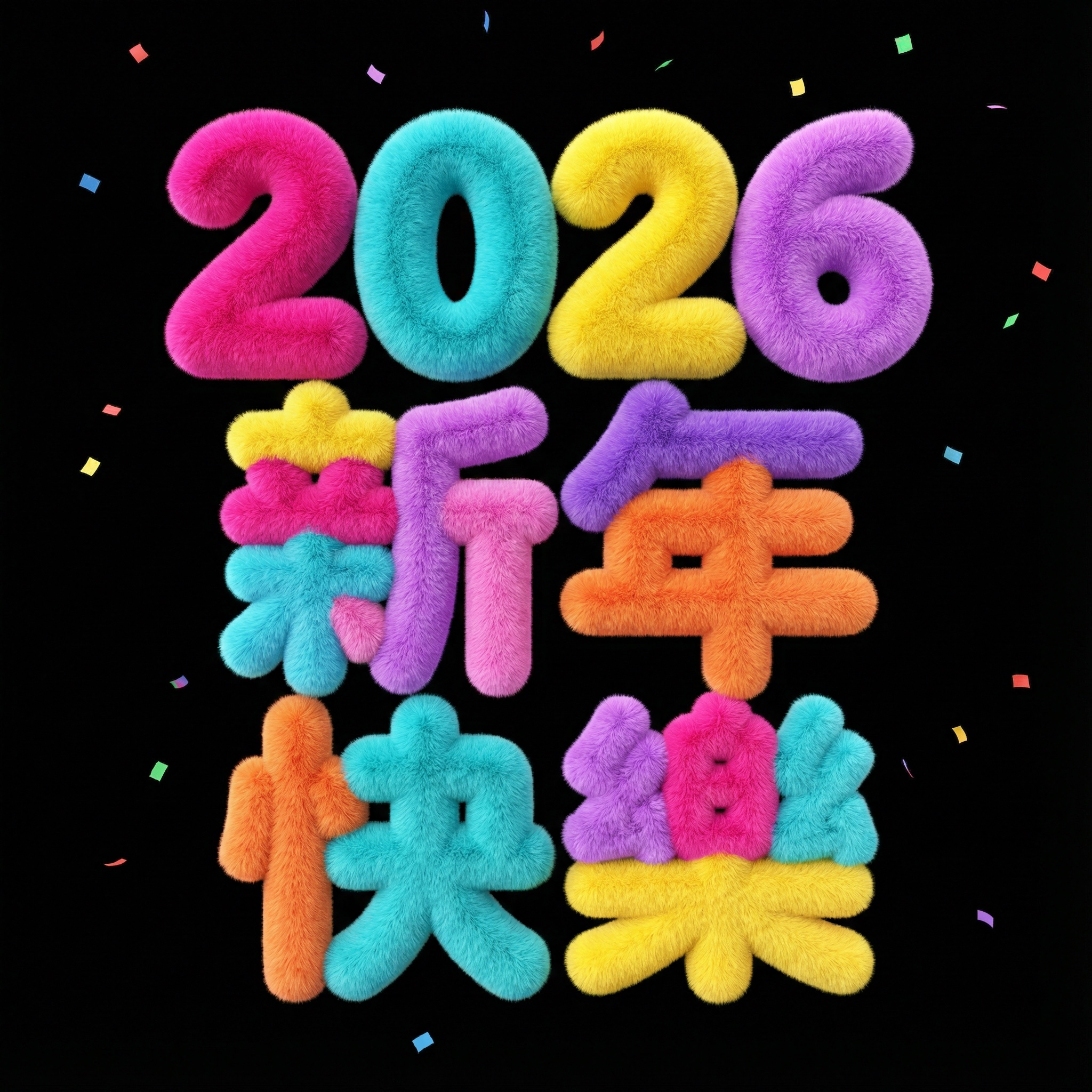 毛呢感新年快樂圖 毛呢感新年快樂圖