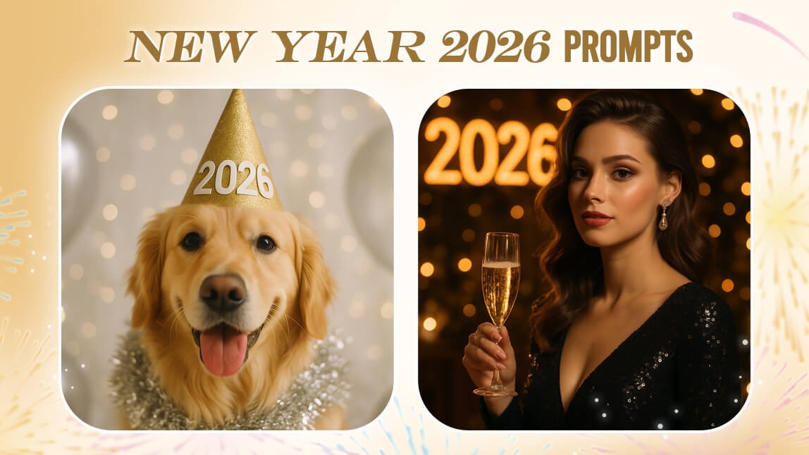 50+ New Year 2026 AI Photo Prompts for Gemini, & ChatGPT [Copy & Paste]