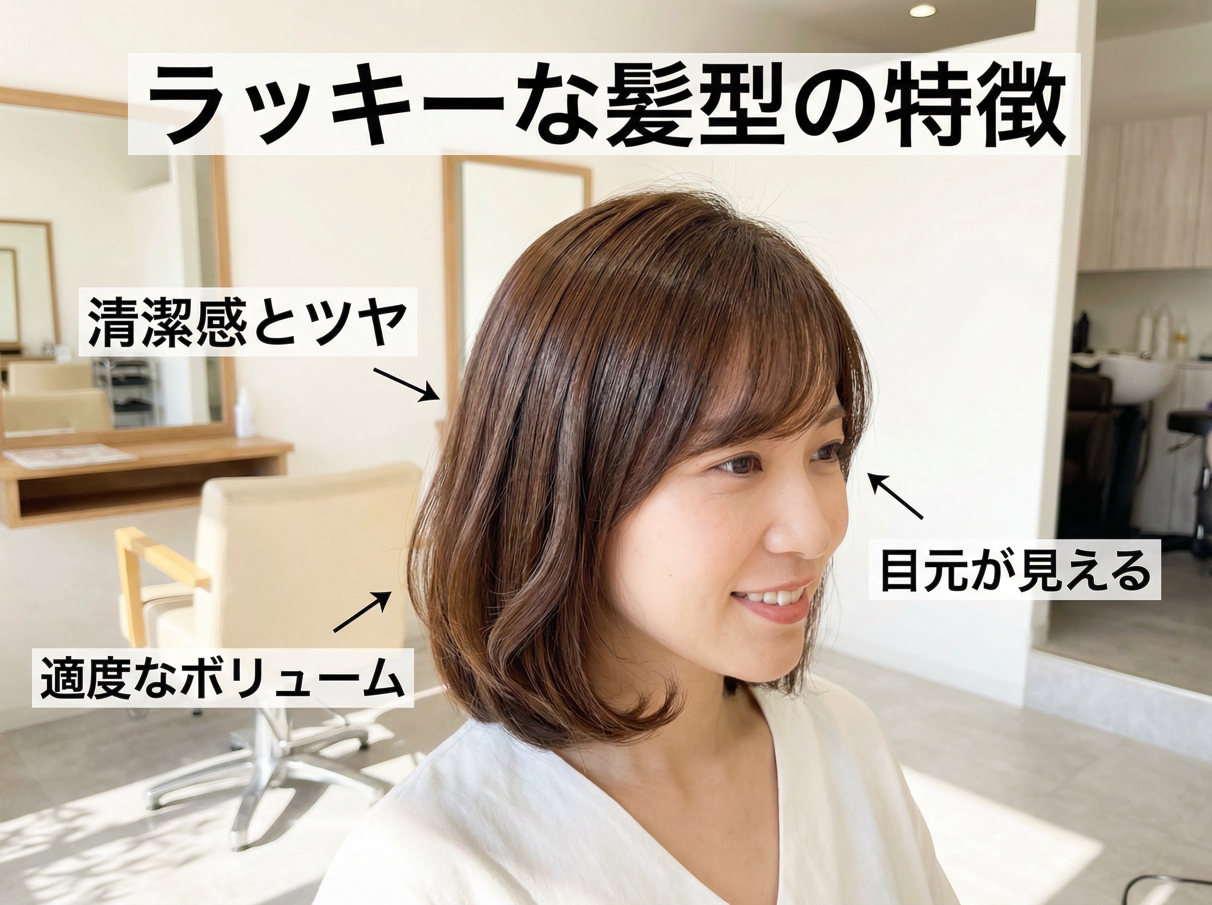 ラッキーな髪型