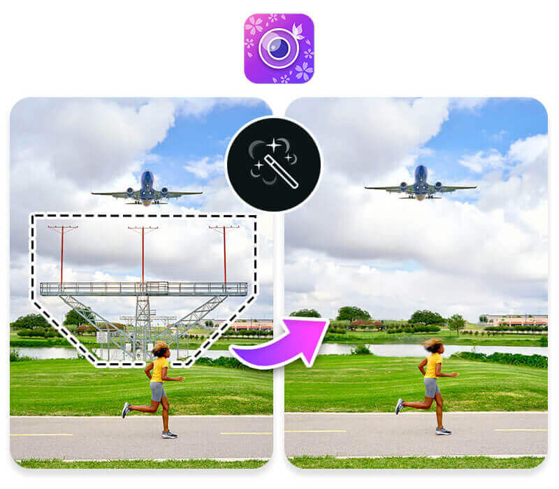 Mit YouCam Perfect schnell und einfach Wasserzeichen entfernen.