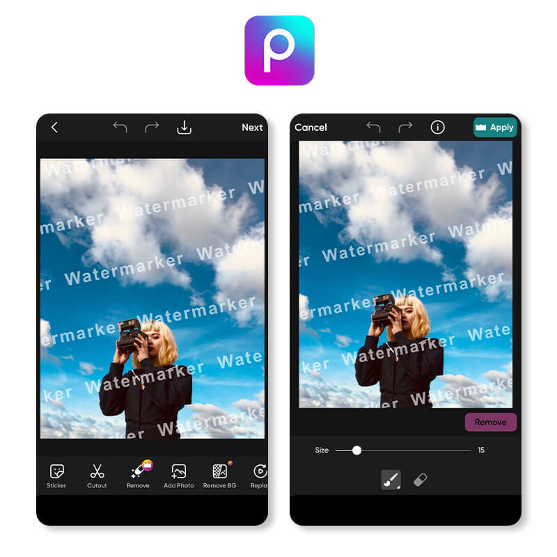 Effizient Wasserzeichen entfernen mit PicsArt.