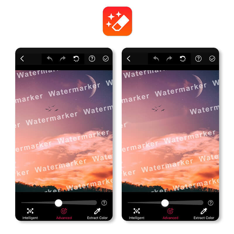 Wasserzeichen entfernen mit Photo Retouch/iRetouch.