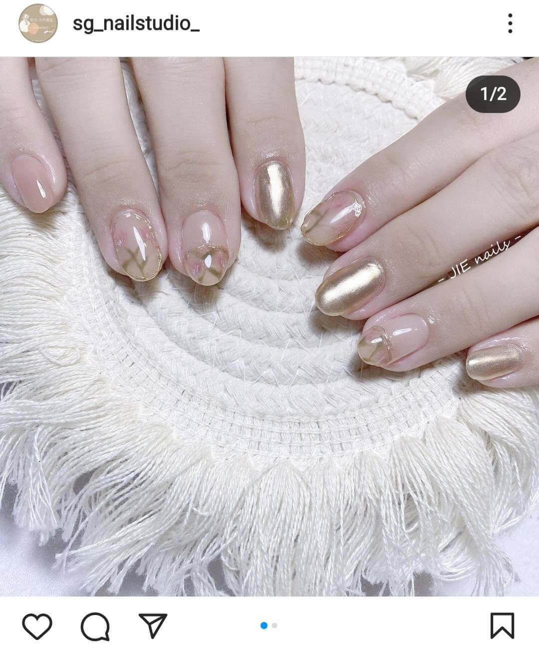 過年美甲:復古鑲花 過年美甲:復古鑲花