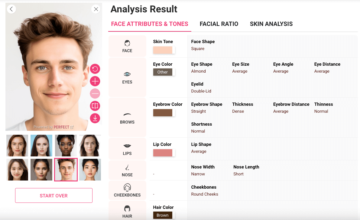 face shape detector