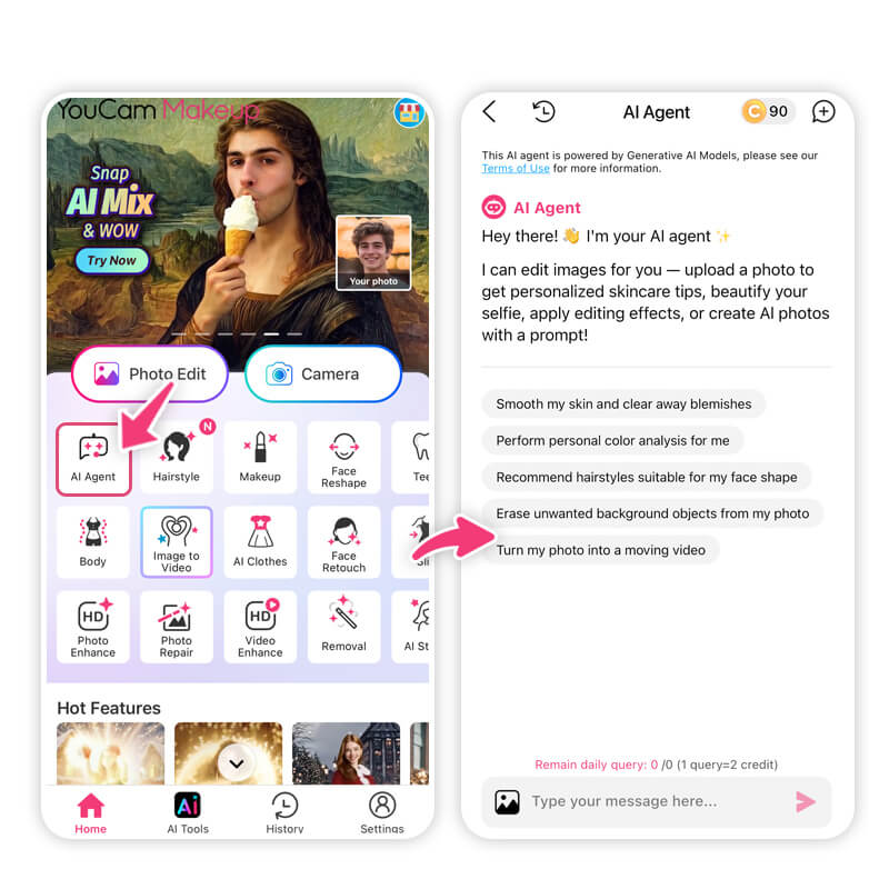 YouCam Makeup AI Agent