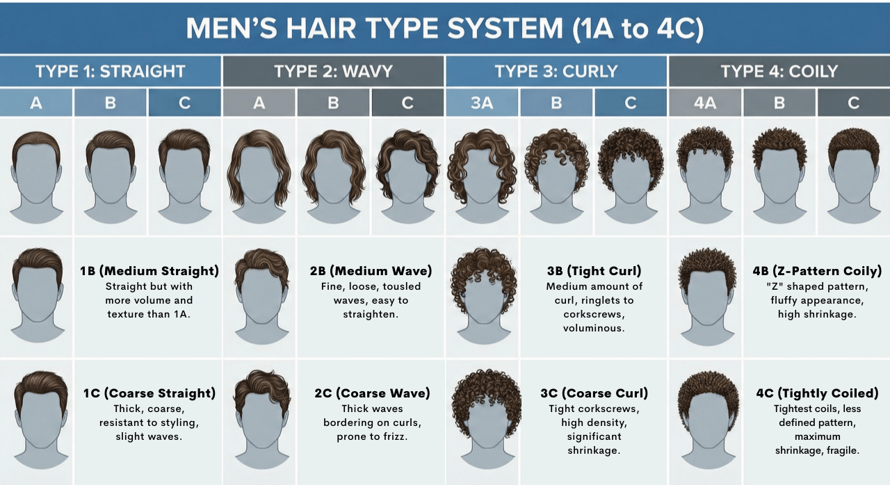 hair type chart men