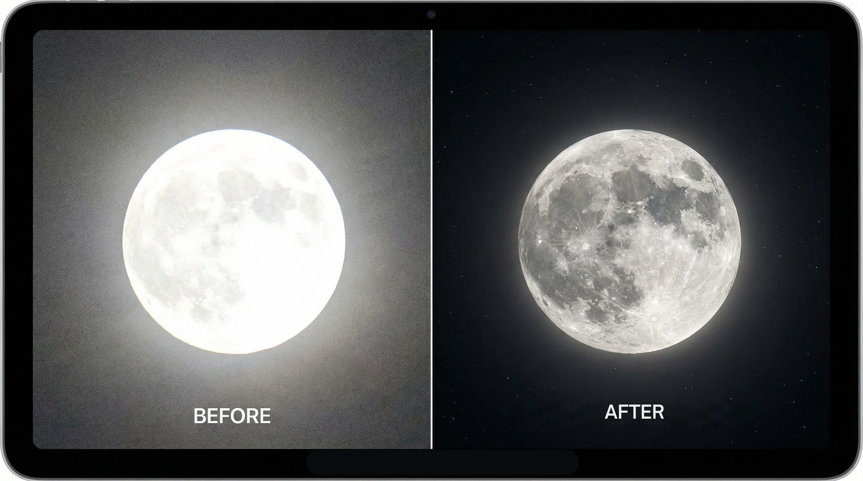 Overexposed Photo Moon Fixed