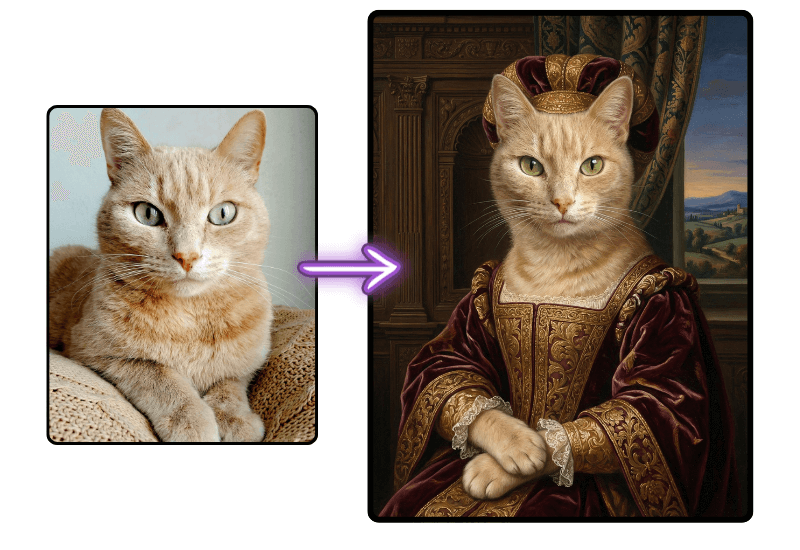 Portrait animal chat aristocrate