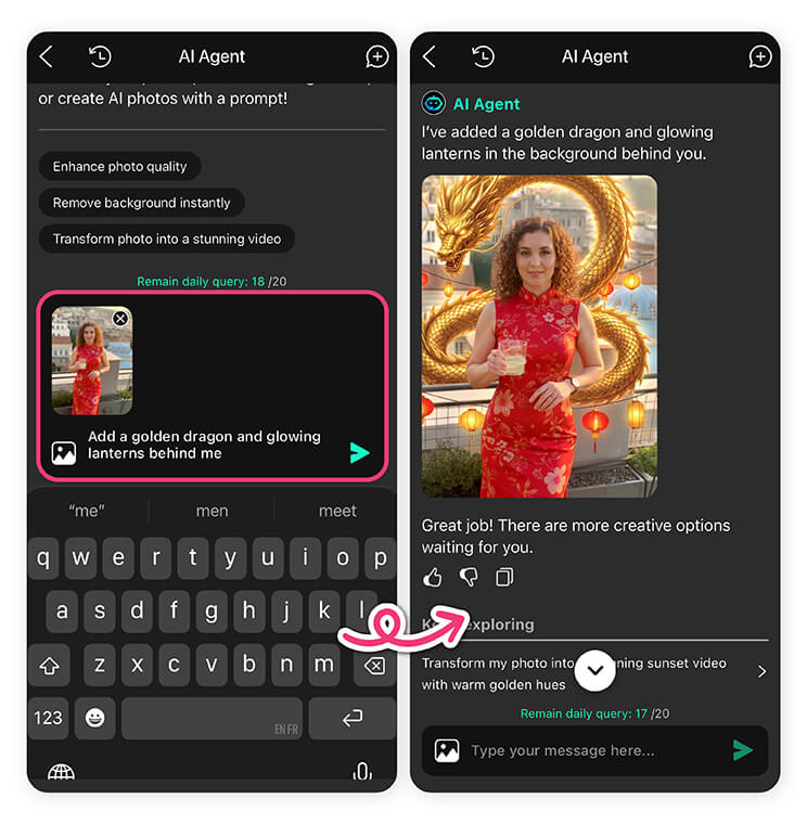 Create Chinese New Year images in seconds to send to friends and family.