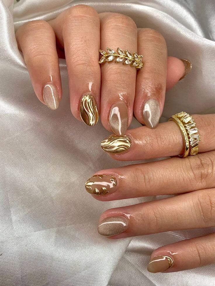 Stone Texture & Gold Flakes Stone Texture & Gold Flakes