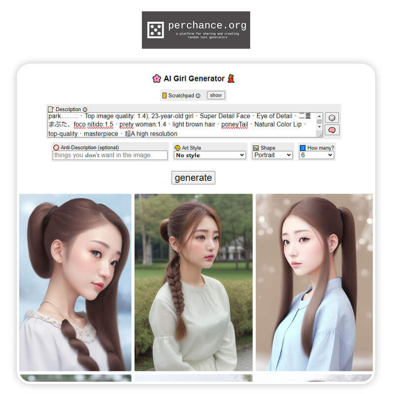 Best AI Girl Generator: Perchance